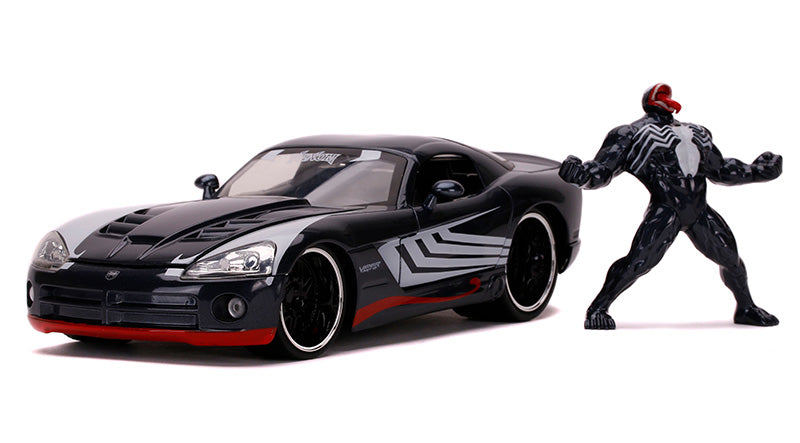 1/24 Marvel Spiderman 2008 Dodge Viper Car w/Venom Figure