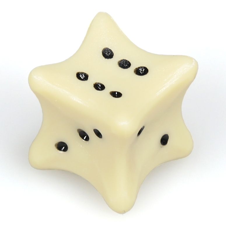 d6 Single 18mm Bone