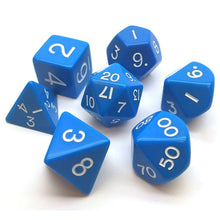 7-Set Tube Opaque Jumbo Blue With White
