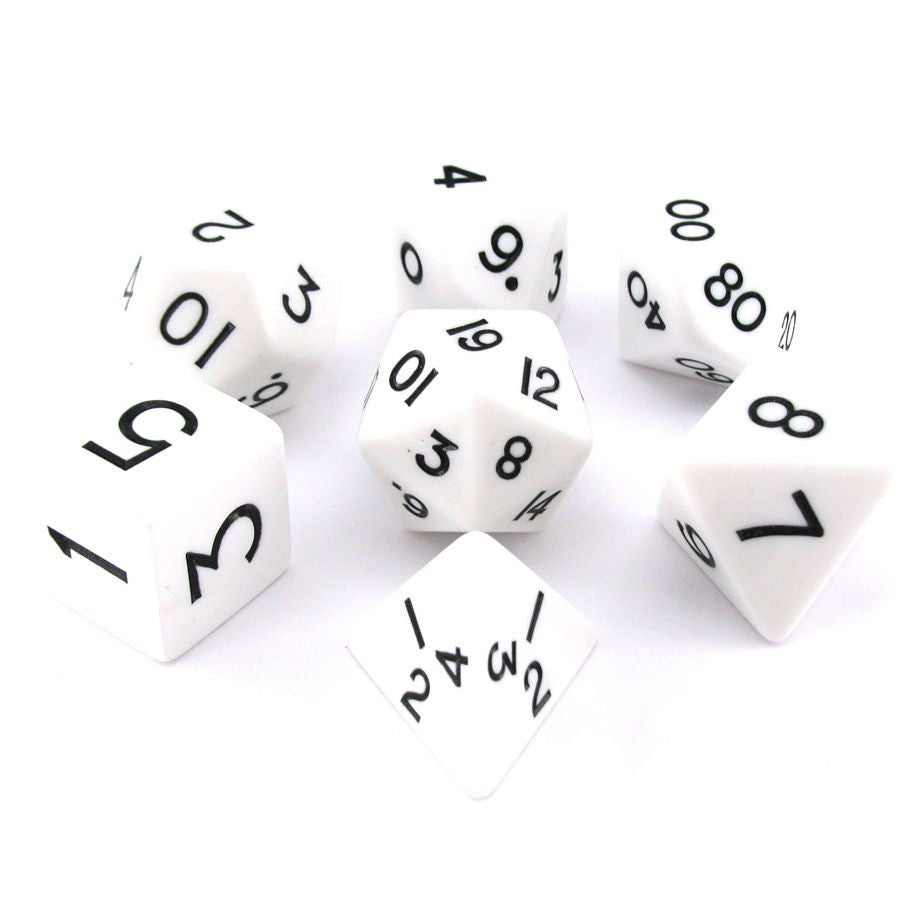 7-Set Tube Opaque Jumbo White with Black