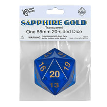D20 Single 55Mm Countdown Sapphire With Gold