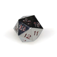 D20 Clamshell Single 22Mm Metal Countdown Silver With Red
