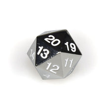D20 Clamshell Single 22Mm Metal Countdown Silver With White