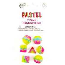 7-Set Bag Transparent Pastel Rainbow with Gold