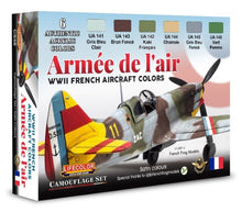 French WWII Aircraft Camouflage Acrylic Set (6 22ml Bottles)