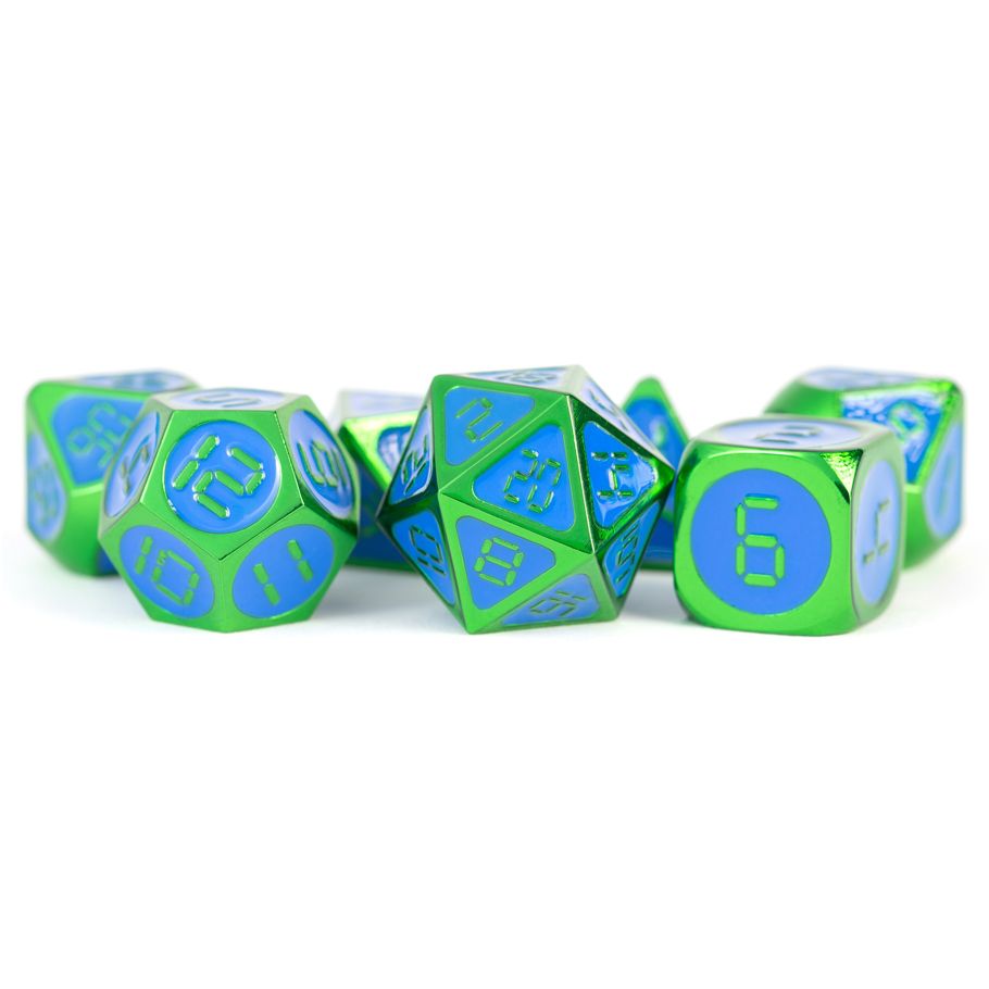 7-Set 16mm Metal Digital Enamel Green With Blue