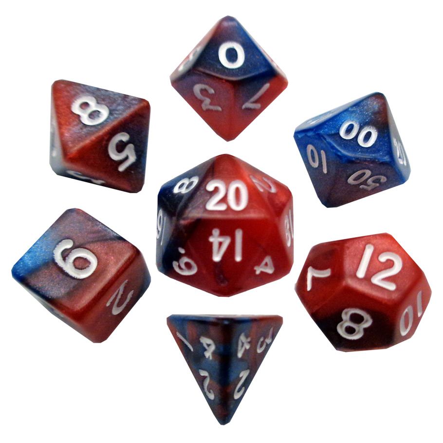 7-Set Mini Red and Blue with White By FanRoll by MDG