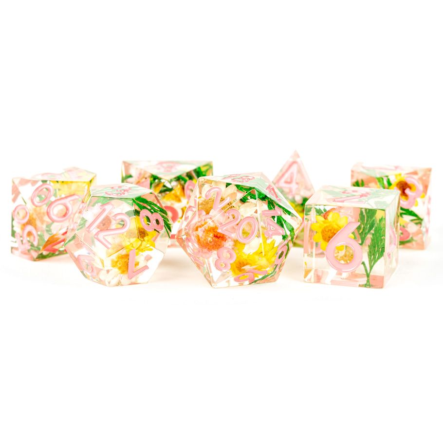 7-Set Sharp Edge Resin: Chrysanthemum with Pink Numbers By FanRoll by MDG