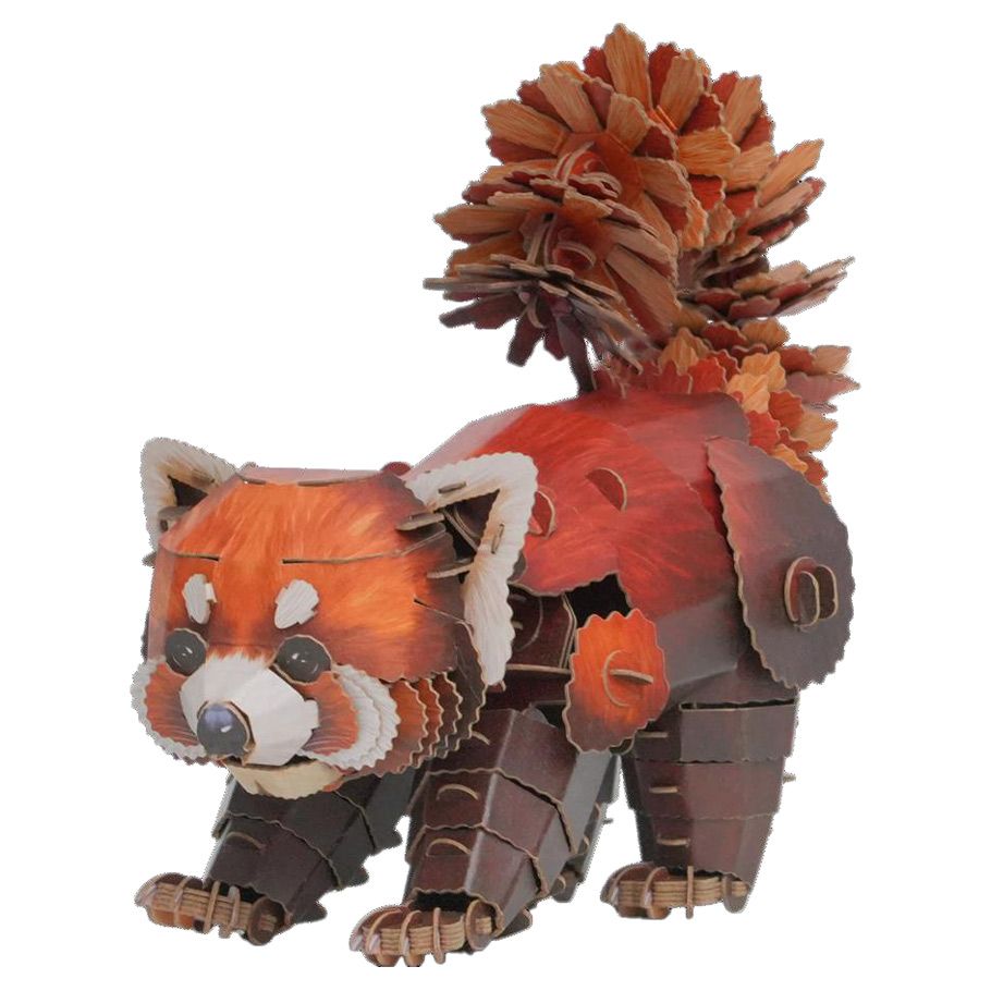 Kraft Paper Puzzle: Red Panda 3D