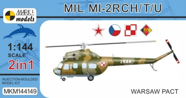 1/144 Mil Mi2RCH/T/U Warsaw Pact Army Helicopter (2 in 1)