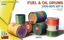 1/24 Fuel & Oil Drums 1930-50s Set (2) (6)