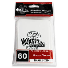 Deck Protector: Monster: Small Glossy Monster Logo Solid White (60) - Cats In Hat Inc.