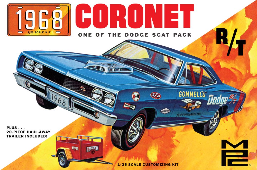 1/25 1968 Dodge Coronet Hardtop w/Trailer