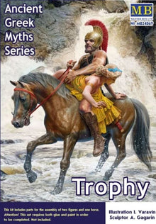 1/24 Ancient Greek Soldier w/Maiden on Horse