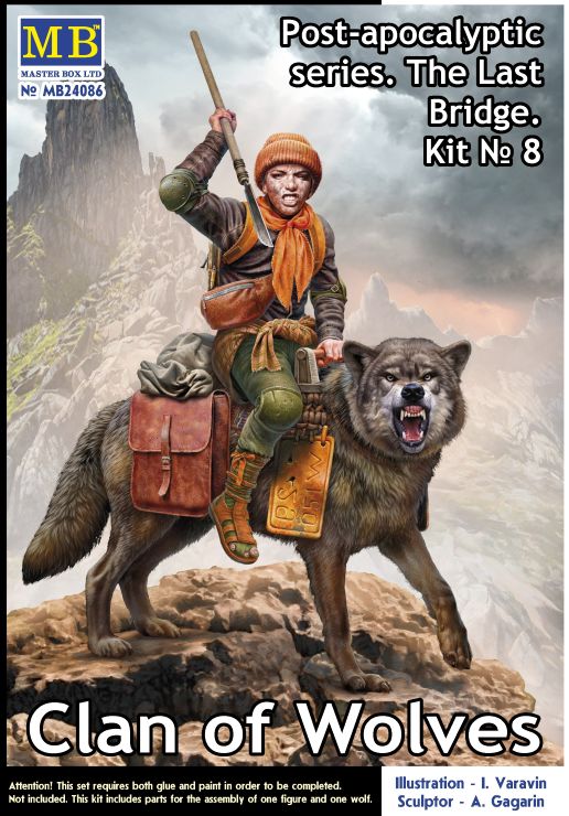 1/24 Post-Apocalyptic: Clan of Wolves Wolf & Girl