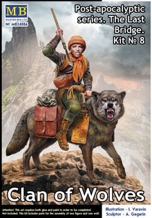 1/24 Post-Apocalyptic: Clan of Wolves Wolf & Girl