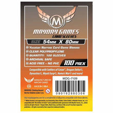 Deck Protector: Yucatan Narrow Card Game 54 X 80mm (100) - Cats In Hat Inc.