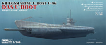 1/144 Kriegsmarine U-Boat U96 Submarine (Snap Molded in Color)