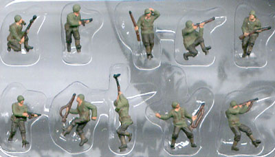 1/144 WWII American Infantry (10) (Painted)