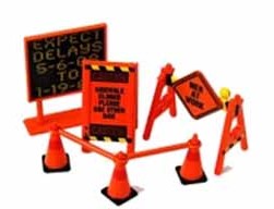 1/24 Road Signs Accessories Set