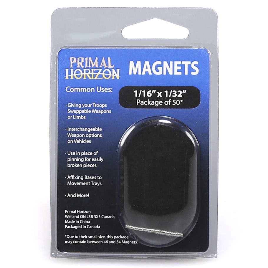 Magnets: 1/16 in x 1/32 in (50) By Primal Horizon