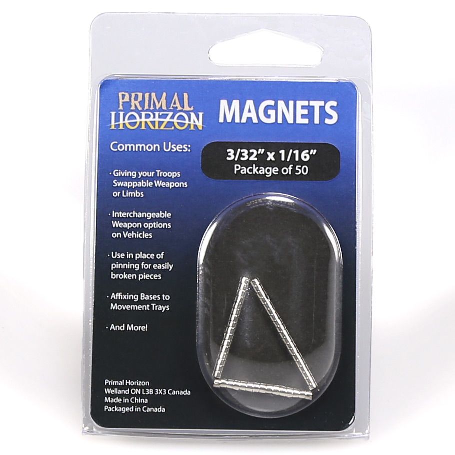 Magnets: 3/32 in x 1/16 in (50) By Primal Horizon