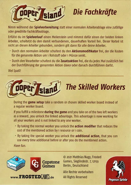 Cooper Island: Skilled Workers Expansion