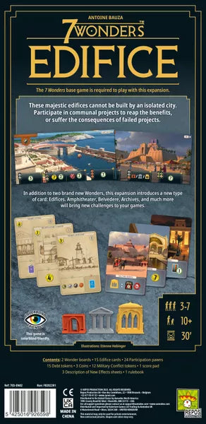 7 Wonders: Edifice Expansion - Cats In Hat Inc.