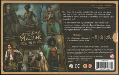 City Of The Great Machine: Stand-In Heroes Expansion - Cats In Hat Inc.