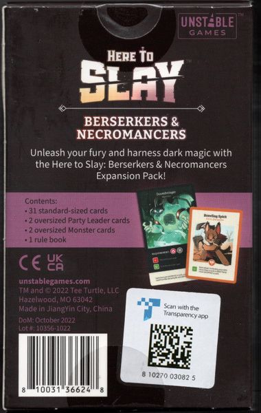 Here to Slay: Berserker & Necromancer Expansion