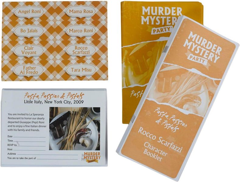 Pasta, Passion, & Pistols Murder Mystery Party Game