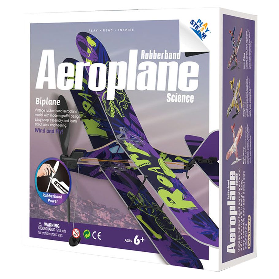 Rubber Band Airplane Science - Biplane By PlaySTEM