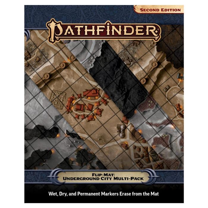 Pathfinder 2E: Flip-Mat: Underground City Multi-Pack - Cats In Hat Inc.
