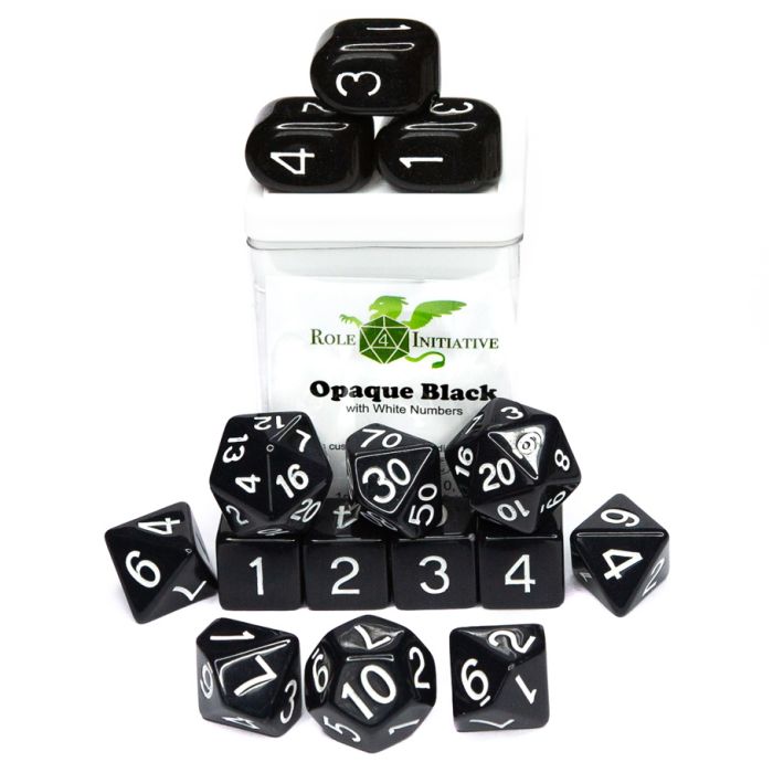 15-Set Opaque Black With White With Arch'd4