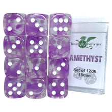 D6 Cube 18mm Diffusion Amethyst (12) - Cats In Hat Inc.