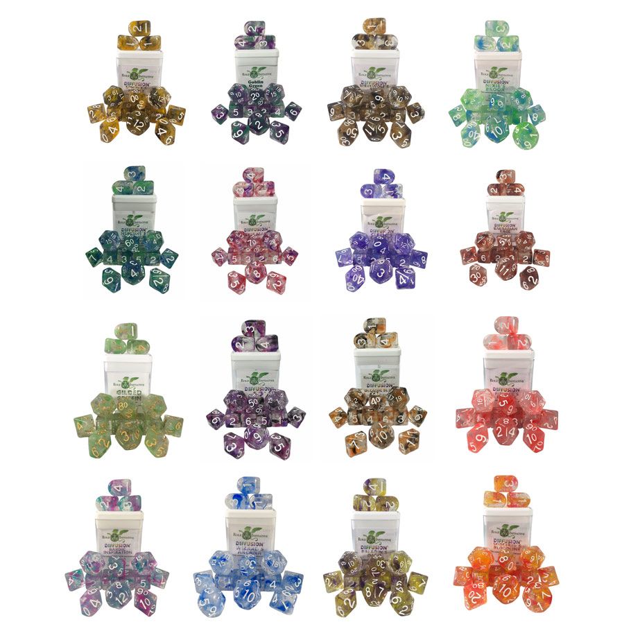 Diffusion 1- And 2-Color Dice Sampler Bundle: 15-Set (16)