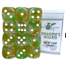 D6 Cube 18mm Diffusion Dragon's Hoard (12) - Cats In Hat Inc.