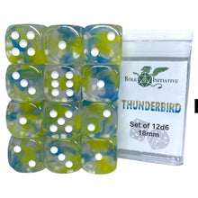 D6 Cube 18mm Diffusion Thunderbird (12) - Cats In Hat Inc.