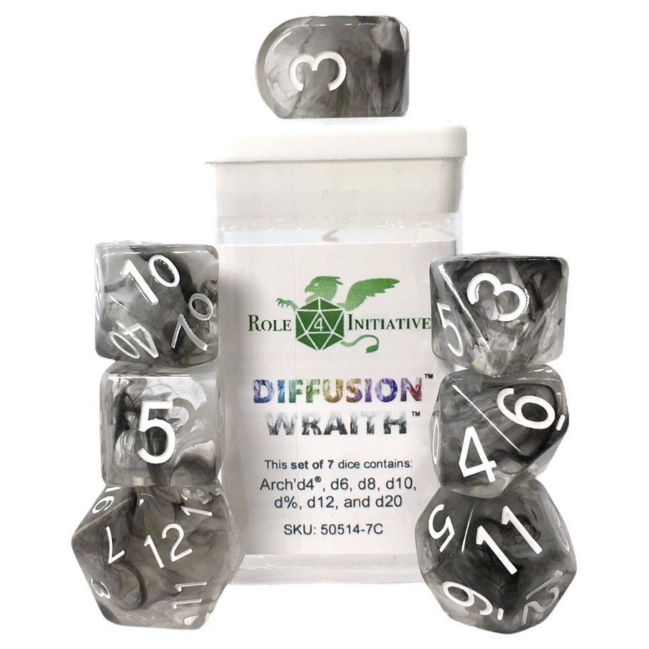 7-Set Dice Diffusion Wraith With Arch'd4 & Balance'd20