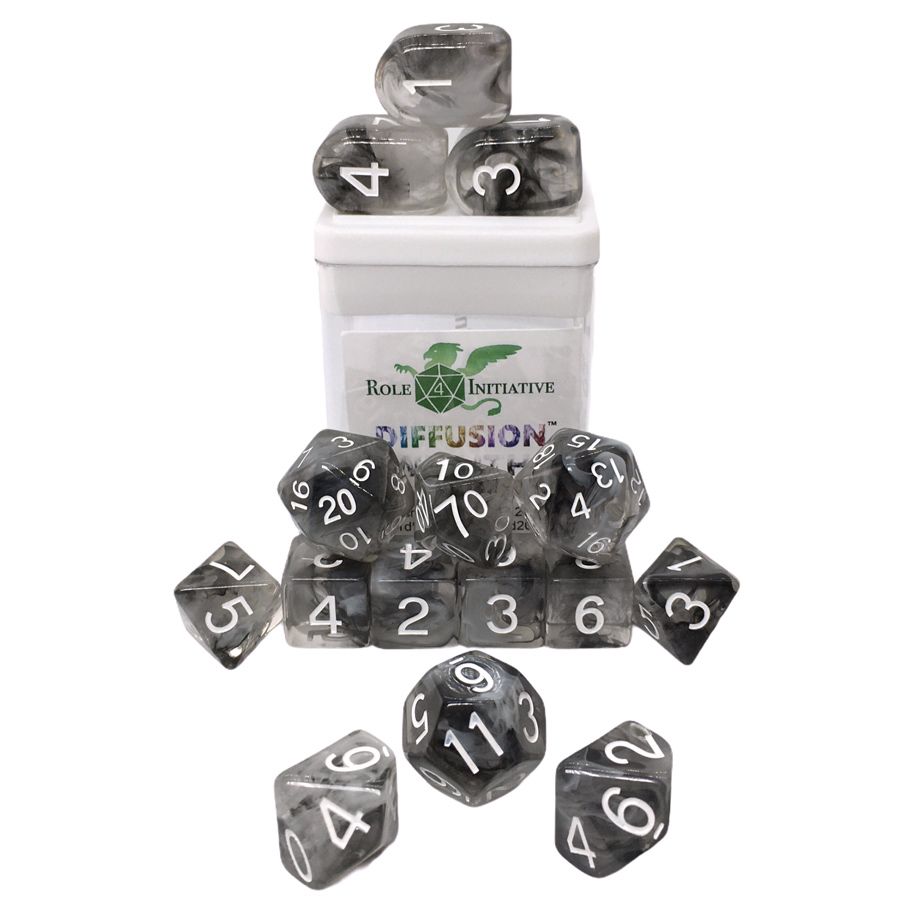 15-Set Dice Diffusion Wraith With Arch'd4 & Balance'd20