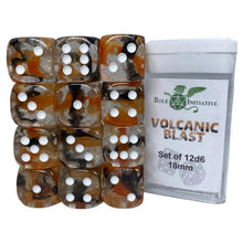 D6 Cube 18mm Diffusion Volcanic Blast (12) - Cats In Hat Inc.