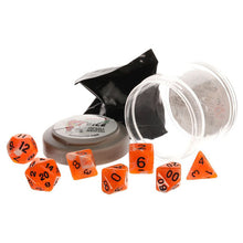 Pizza Dungeon Dice: Dual Orange & White with Black