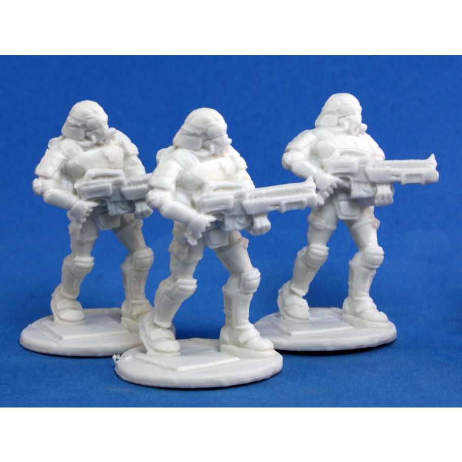 Chronoscope: Bones: Nova Corp: Rifleman (3) By Reaper Miniatures