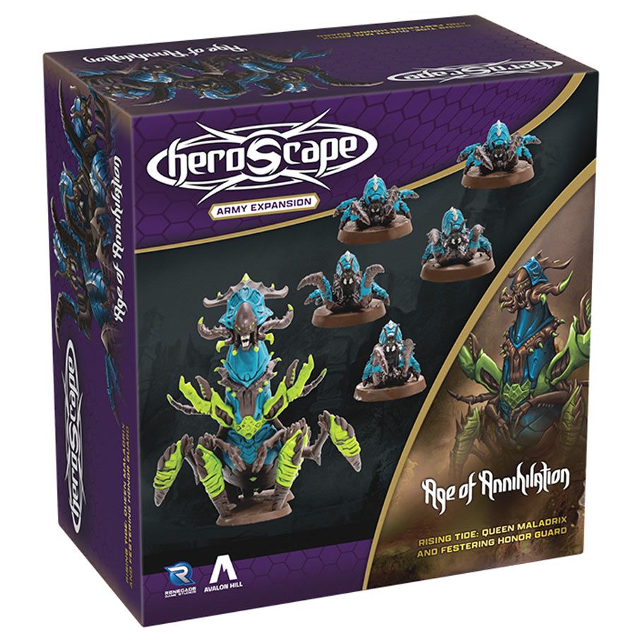 Heroscape: Rising Tide: Queen Maladrix and Festering Honor Guard Army Expansion