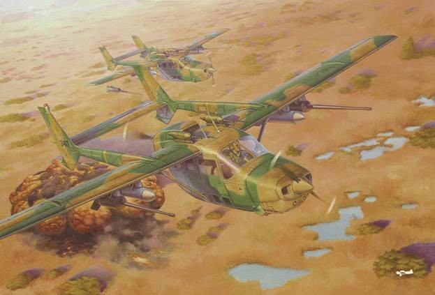1/32 Reims Cessna FTB337G Lynx Bush War Rhodesian Air Force Light Attack War Aircraft