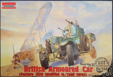 1/72 Pattern 1920 Modified WWII British Armored Car w/Sand Tires