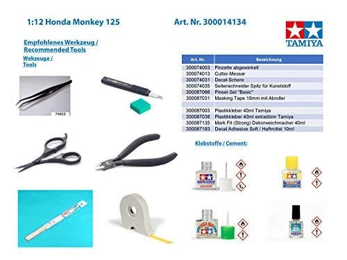 TAMIYA 1/12 Motorcycle Series No.134 Honda Monkey 125 Plastic model 14134 JAPAN