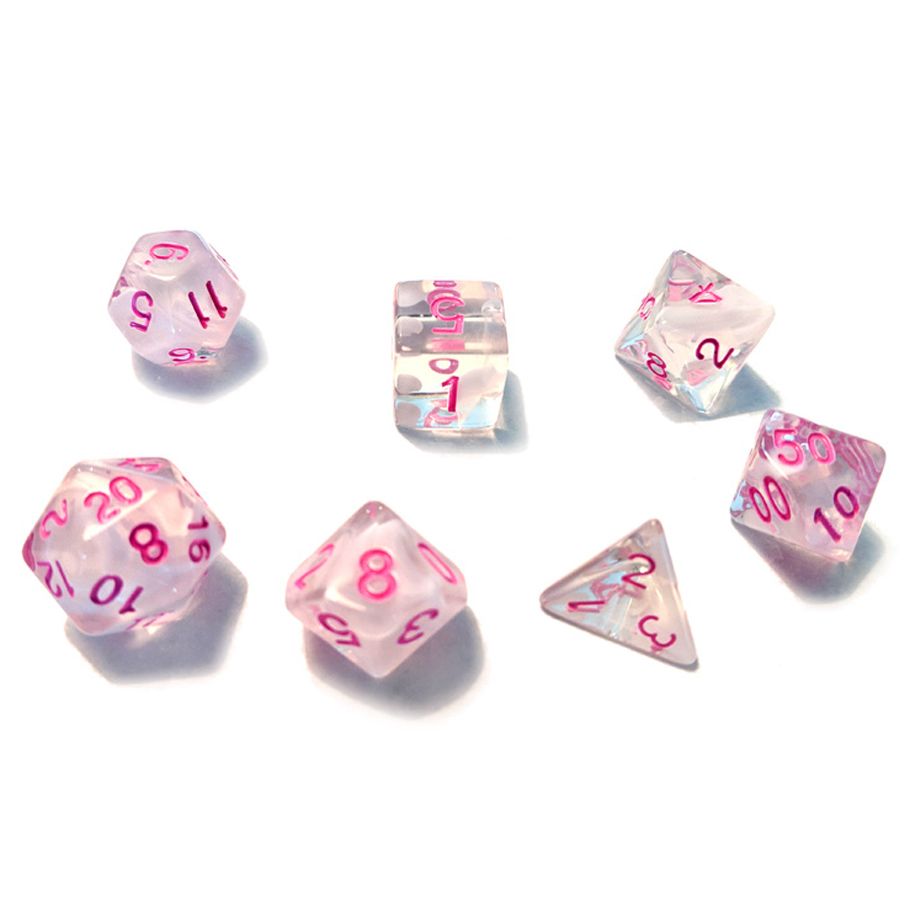 7-Set Cloud Resin White with Pink
