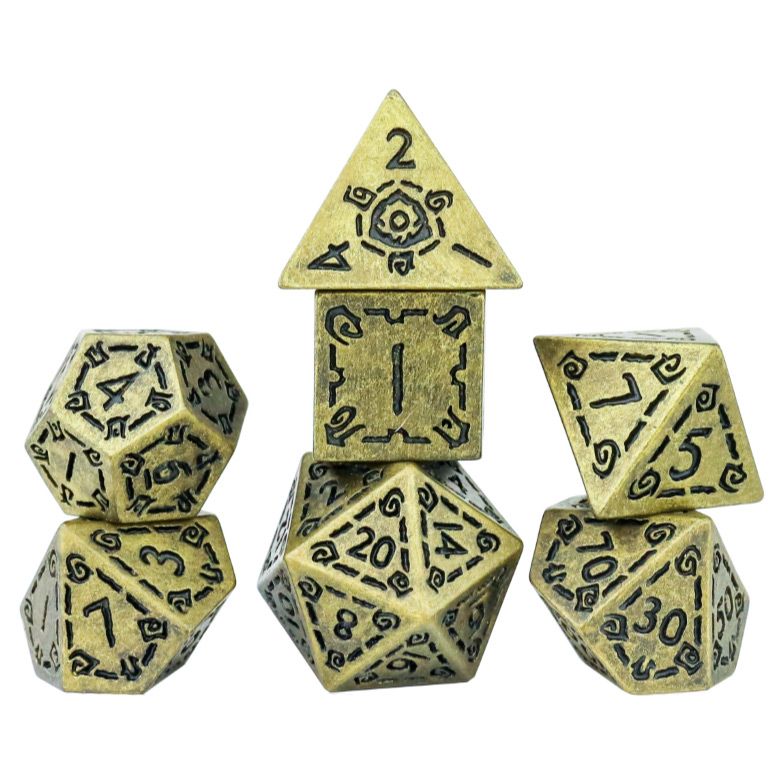 7-Set Illusory Metal Gold By Sirius Dice