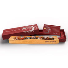 7-Set Crimson Grove Red Resin With Thuja Sutchuenensis Wood And White - Cats In Hat Inc.